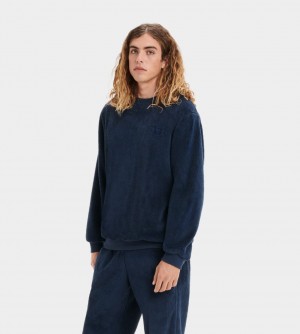 Bluzy Męskie Ugg Coby Pullover Granatowe | TAD-689540