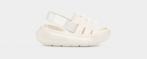 Sandały Dziecięce Ugg Sportowe Yeah Glitter Białe | OHE-715239