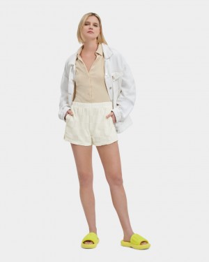 Szorty Damskie Ugg Noni Check Białe | KFZ-418759
