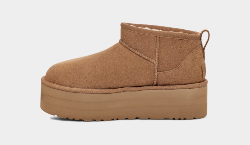 Buty na Platformie Damskie Ugg Klasyczne Ultra Mini Brązowe | BMU-624105