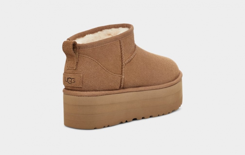 Buty na Platformie Damskie Ugg Klasyczne Ultra Mini Brązowe | BMU-624105