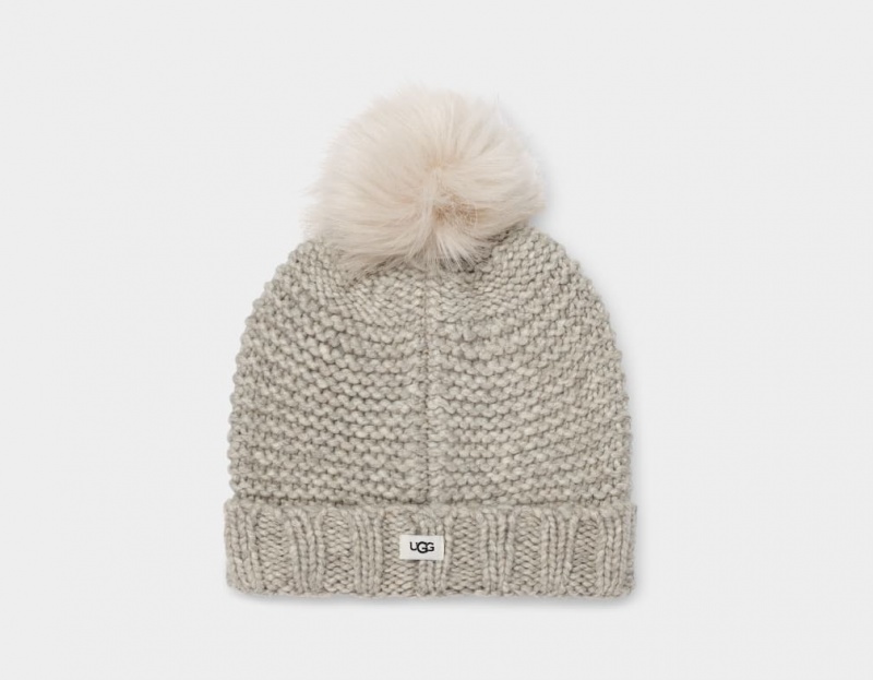 Czapki Dziecięce Ugg Knit Mitten Głęboka Szare | QCW-876091