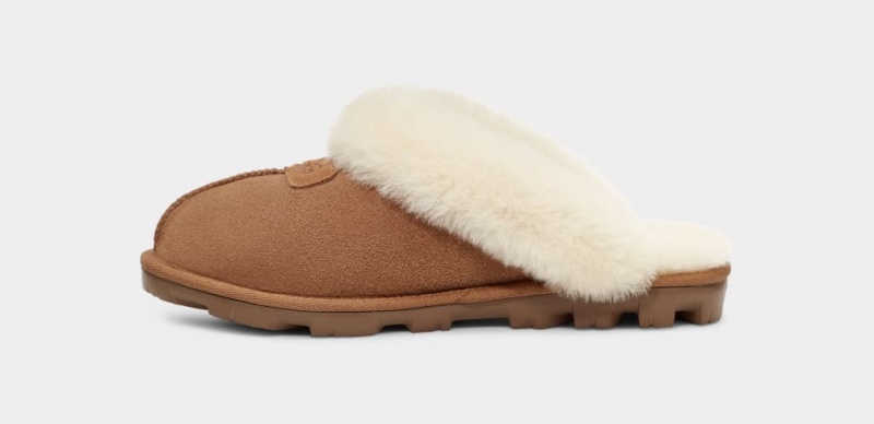 Kapcie Damskie Ugg Coquette Brązowe | FME-893721