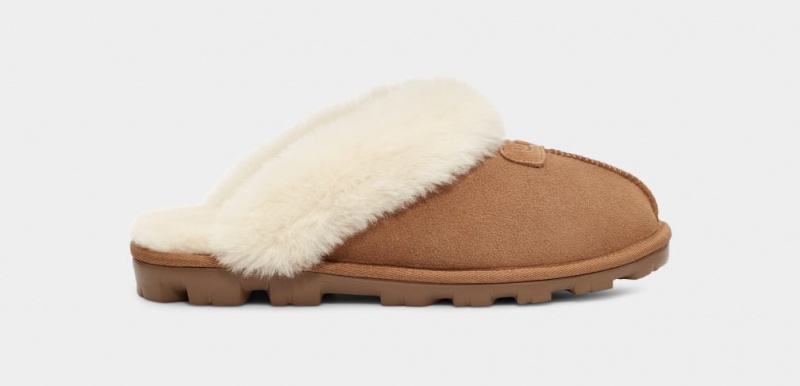 Kapcie Damskie Ugg Coquette Brązowe | FME-893721