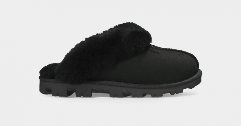 Kapcie Damskie Ugg Coquette Czarne | NIG-067928