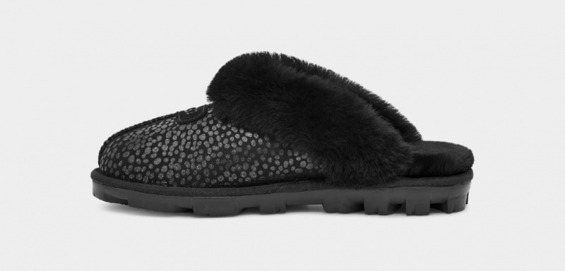 Kapcie Damskie Ugg Coquette Sparkle Spots Czarne | AVJ-918403