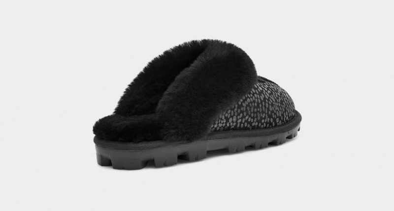 Kapcie Damskie Ugg Coquette Sparkle Spots Czarne | AVJ-918403