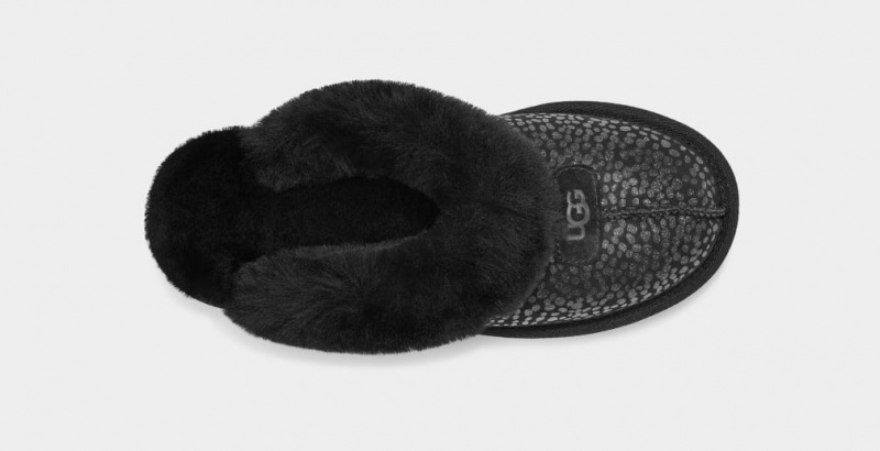 Kapcie Damskie Ugg Coquette Sparkle Spots Czarne | AVJ-918403