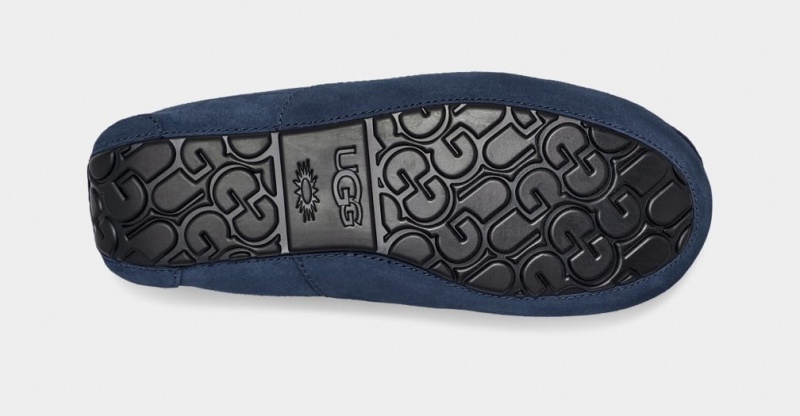 Kapcie Męskie Ugg Ascot Niebieskie | BRP-268570