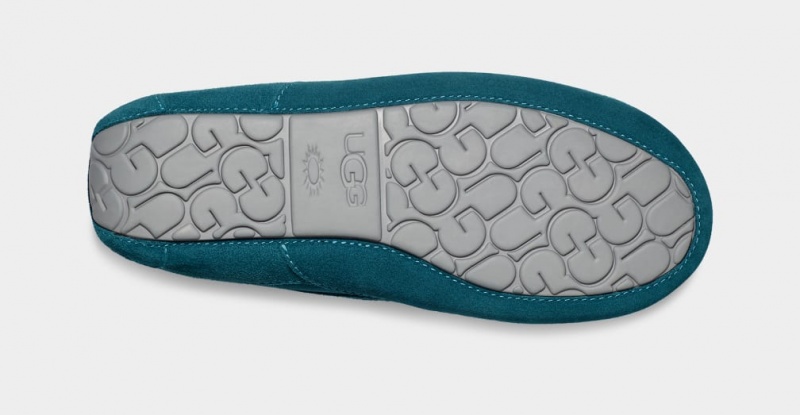 Kapcie Męskie Ugg Ascot Niebieskie | EZI-879254
