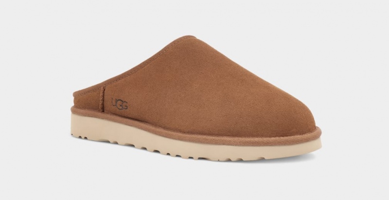 Kapcie Męskie Ugg Klasyczne Brązowe | QEV-152089