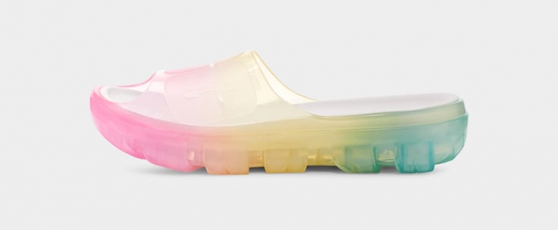 Klapki Damskie Ugg Jella Clear Watercolors Kolorowe | ZLT-856421