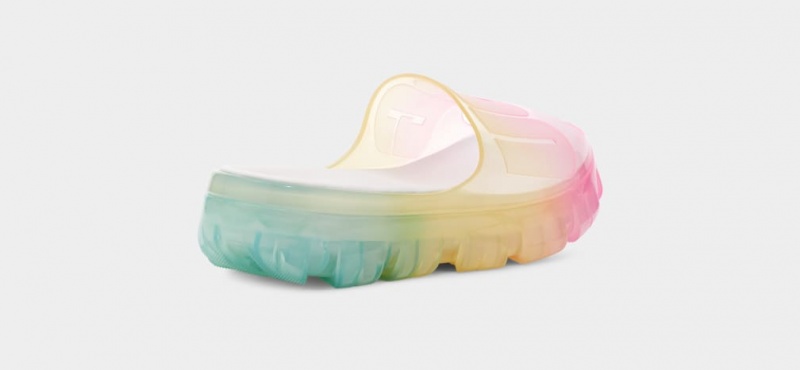 Klapki Damskie Ugg Jella Clear Watercolors Kolorowe | ZLT-856421