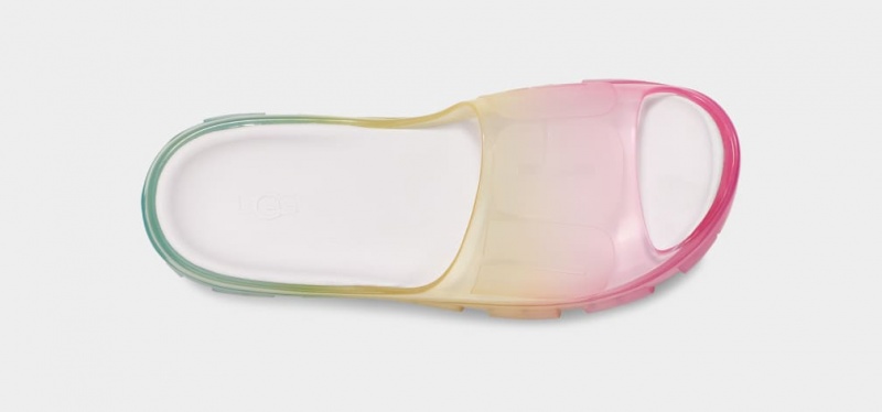Klapki Damskie Ugg Jella Clear Watercolors Kolorowe | ZLT-856421
