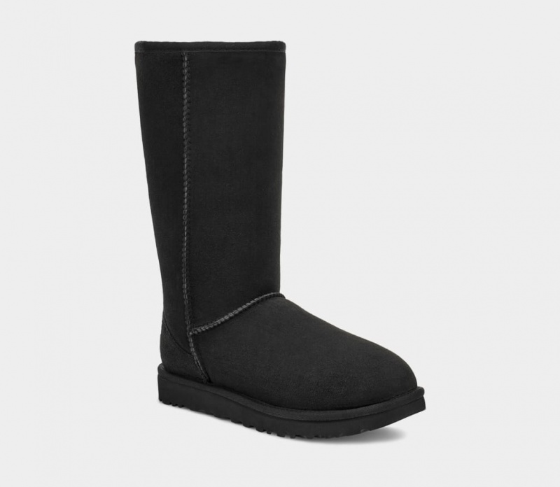 Kozaki Damskie Ugg Klasyczne Wysokie II Czarne | KZB-863479