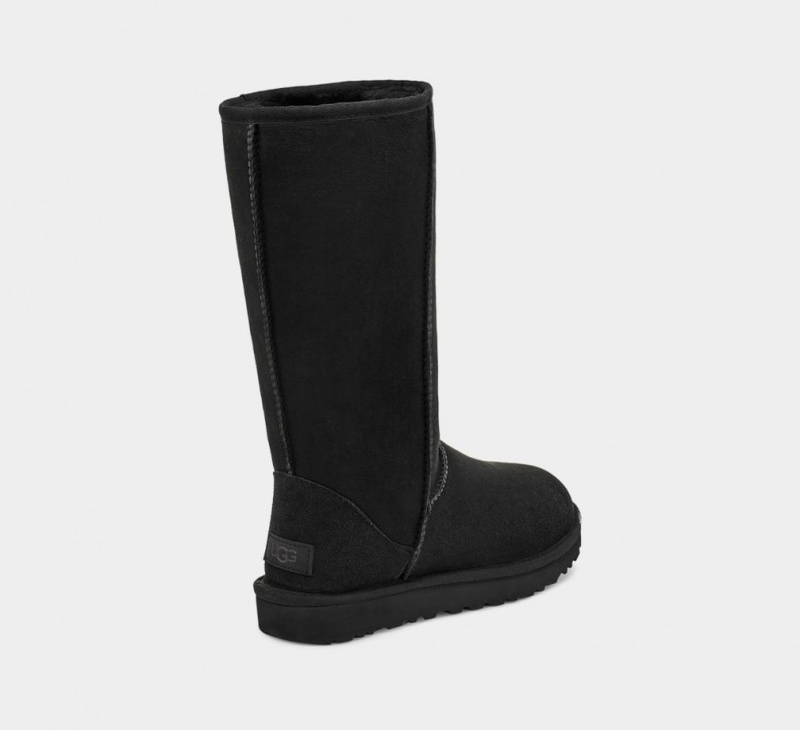 Kozaki Damskie Ugg Klasyczne Wysokie II Czarne | KZB-863479