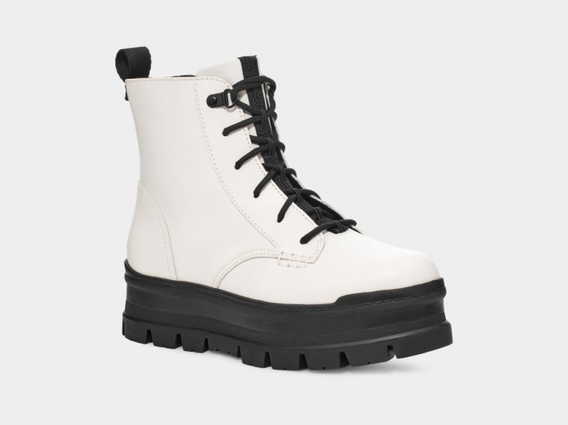 Kozaki Damskie Ugg Sidnee Białe | YDE-083795