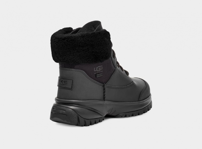 Kozaki Damskie Ugg Yose Fluff V2 Czarne | QOY-635718