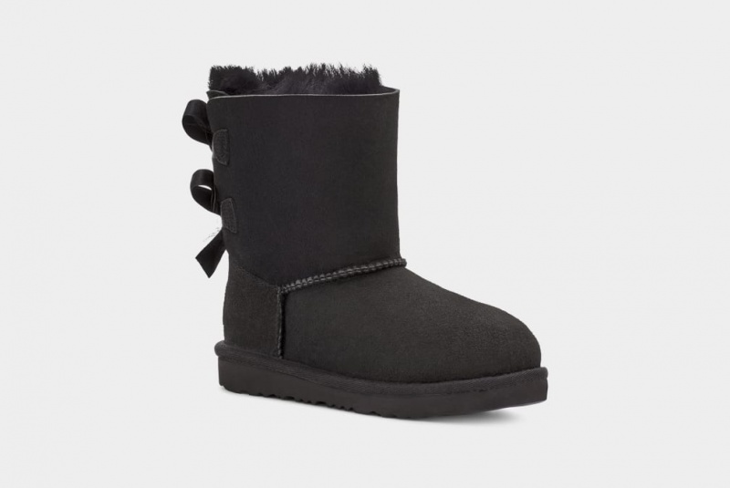 Kozaki Dziecięce Ugg Bailey Bow II Czarne | RHE-706314