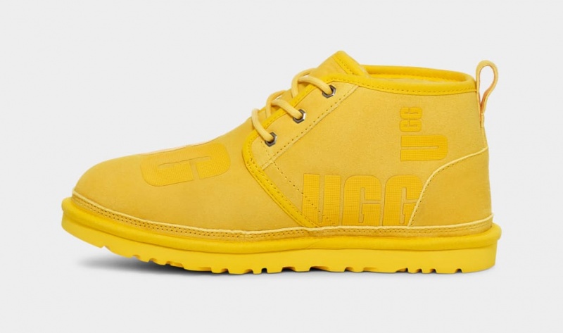 Kozaki Męskie Ugg Neumel Scatter Grafiką Żółte | JXW-314672