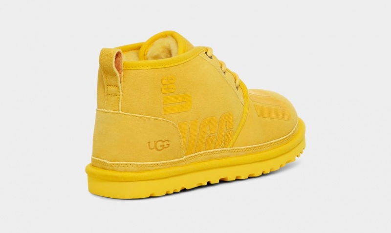 Kozaki Męskie Ugg Neumel Scatter Grafiką Żółte | JXW-314672