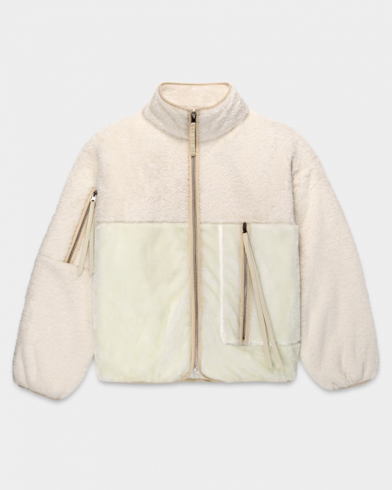 Kurtka Damskie Ugg Marlene Sherpa II Kremowe | LRQ-451280