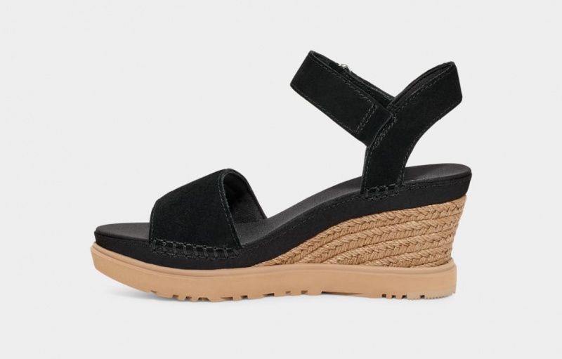 Sandały Damskie Ugg Ileana Paskiem Czarne | PSG-306957