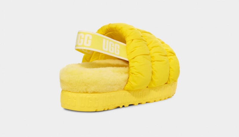Sandały Damskie Ugg Scrunchita Żółte | OVG-105327