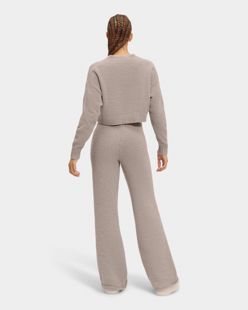 Sweter Rozpinany Damskie Ugg Nyomi Cropped Szare | XCW-240659